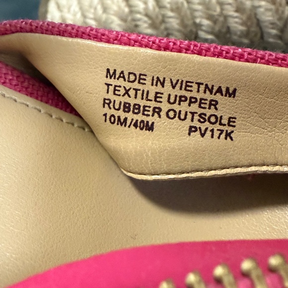 Michael Michael Kors Women’s Pink Espadrille Wedges Size 10 M - Picture 9 of 10